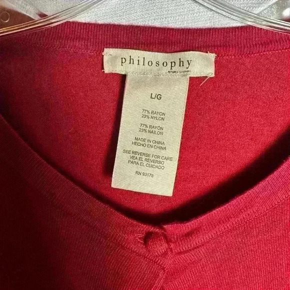 Philosophy women’s cardigan, size L, wine red - Picture 4 of 4
